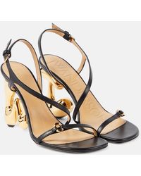 JW Anderson - Jw Bubble Heel Leather Sandals - Lyst