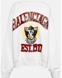 Balenciaga - Printed Cotton Sweatshirt - Lyst