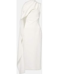 ROKSANDA - Bridal Edith Draped Crepe Midi Dress - Lyst