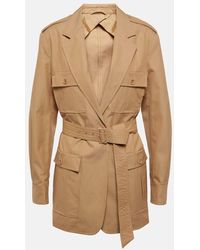 Max Mara - Pacos Belted Cotton Canvas Jacket - Lyst