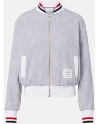 Thom Browne - Cotton-Blend Bomber Jacket - Lyst