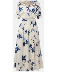 Altuzarra - Lydia Floral Cotton-Blend Midi Dress - Lyst