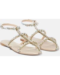 Giambattista Valli - Maharani Embellished Leather Sandals - Lyst