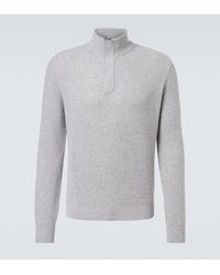 Canali - Waffle-Knit Wool And Cashmere Sweater - Lyst