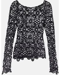 Norma Kamali - Off-Shoulder-Top Aus Haekelstrick - Lyst