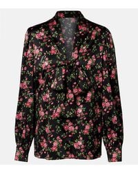 Dolce & Gabbana - Small Rose Bouquet-Print Satin Shirt - Lyst