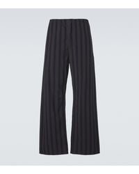Maison Margiela - Striped Cotton Wide-Leg Pants - Lyst