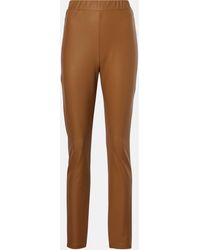 Max Mara - Rodano Faux Leather Slim Pants - Lyst