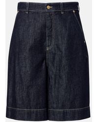 Max Mara - Quadro Denim Bermuda Shorts - Lyst
