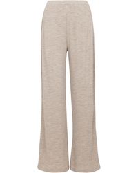 Vince Wide-leg Wool-blend Trousers - Natural