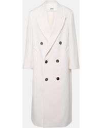 Ami Paris - Double-breasted Wool-blend Overcoat - Lyst