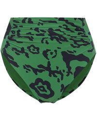 Self-Portrait Bedrucktes Bikini-Höschen - Grün