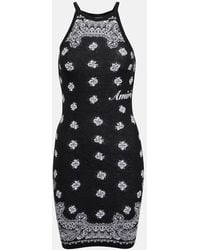 Amiri - Bandana-Printed Halterneck Cotton Minidress - Lyst