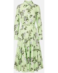 Emilia Wickstead - Marione Floral Belted Cotton Shirt Dress - Lyst