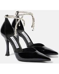 Jimmy Choo - Stevie 100 Embellished Patent Leather Pumps - Lyst