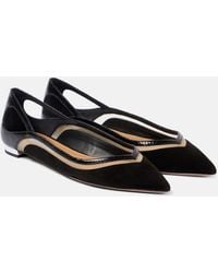 Aquazzura - Cinemax Suede Ballet Flats - Lyst