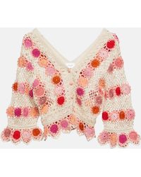 Anna Kosturova - Bouquet Floral Cotton Crochet Top - Lyst