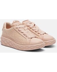 Jimmy Choo - Diamond Light Maxi Glitter Leather Sneakers - Lyst