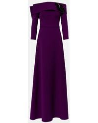 Safiyaa - Lunelle Embellished Off-Shoulder Crepe Gown - Lyst