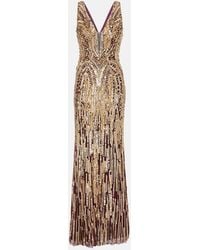Jenny Packham - Raquel Sequined Tulle Gown - Lyst