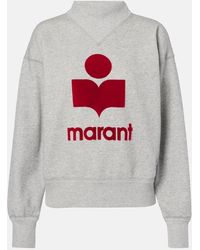 Isabel Marant - Felpa 'Moby' Con Logo Floccato Donna - Lyst