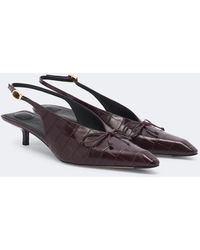 Jacquemus - Cubisto Croc-Effect Leather Slingback Pumps - Lyst