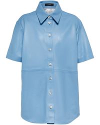 JOSEPH Bruni Nappa Leather Shirt - Blue