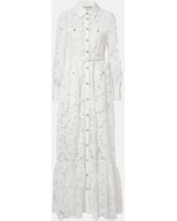 Self-Portrait - Belted Guipure Lace Shirt Dress - Lyst