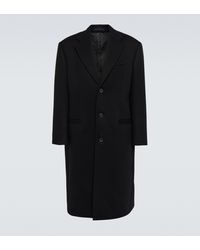 Versace Mantel aus Wolle - Schwarz