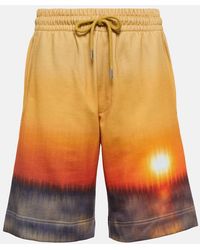Dries Van Noten - Printed Cotton Jersey Shorts - Lyst