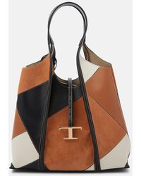 Tod's - T Timeless Medium Leather Tote Bag - Lyst