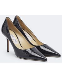 Jimmy Choo - Love Croc-Effect Patent Leather Pumps - Lyst
