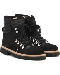 Ganni - Quilted Lace Up Boots - Lyst