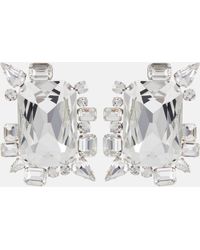 Balmain - Crystal-embellished Clip-on Earrings - Lyst