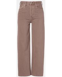 Agolde - Ren Crop High-Rise Wide-Leg Jeans - Lyst