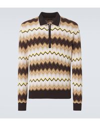 Missoni - Zigzag Cotton And Wool Half-Zip Sweater - Lyst