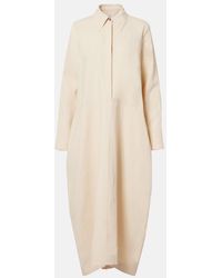 Jil Sander - Oversized Linen Shirt Dress - Lyst