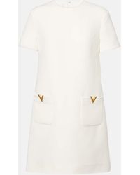 Valentino - Vgold Crepe Couture Minidress - Lyst
