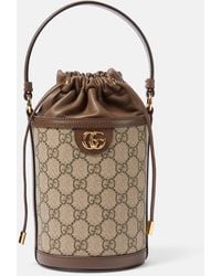 Gucci - Bucket-Bag Ophidia GG Mini aus Canvas - Lyst