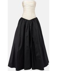 Marmar Halim - Strapless Mikado And Taffeta Gown - Lyst
