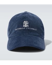 Brunello Cucinelli - Logo Cotton-Blend Corduroy Baseball Cap - Lyst