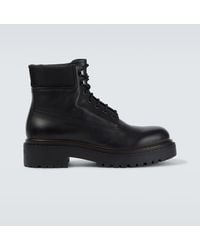 Prada - Leather And Re-Nylon Ankle Boots - Lyst