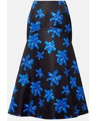 Emilia Wickstead - Falda Midi Tamilla Floral - Lyst