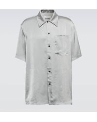Jil Sander - Camicia da bowling Shirt 36 in raso - Lyst