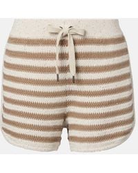 Brunello Cucinelli - Striped Cotton-Blend Shorts - Lyst