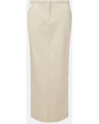 TOTEME - Cotton-Blend Satin Maxi Skirt - Lyst