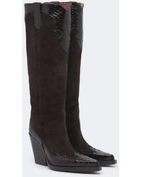 Paris Texas - El Dorado Suede Cowboy Boots - Lyst