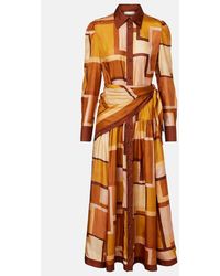 Zimmermann - Como Printed Silk Shirt Dress - Lyst