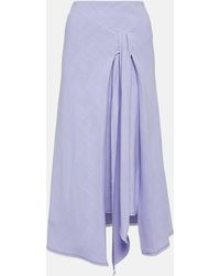 Victoria Beckham - Asymmetric Tie-dyed Maxi Skirt - Lyst