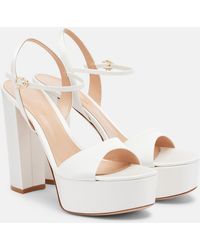 Gianvito Rossi - Marlena Satin Platform Sandals - Lyst